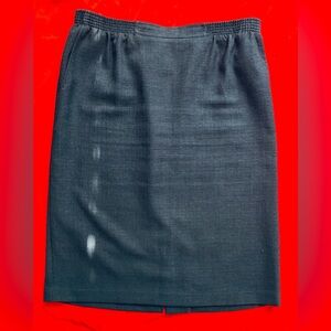 Alfred Dunner Pencil Skirt-Navy-Size 16